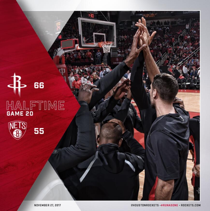 火箭客场险胜篮网，取得三连胜